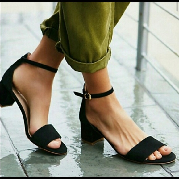 Free People Shoes - Free People Black Suede Block Heel
